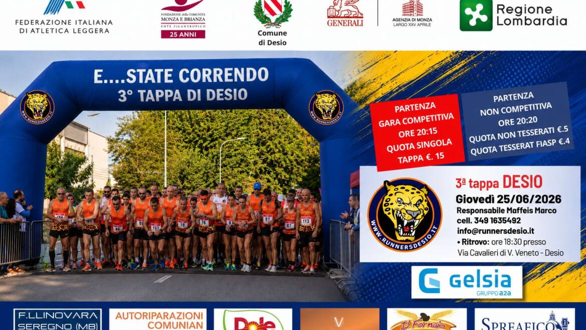E…STATE CORRENDO VIDEO DESIO 2026